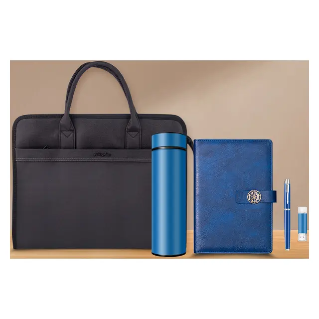Briefcase พร้อม vacuum กระบอกน้ำเก็บอุณหภูมิ พร้อม สมุดโน้ต พร้อม ปากกา gift pack