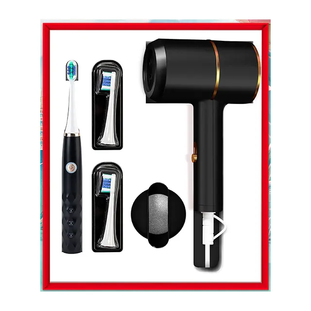 Hair dryer พร้อม electric toothbrush
