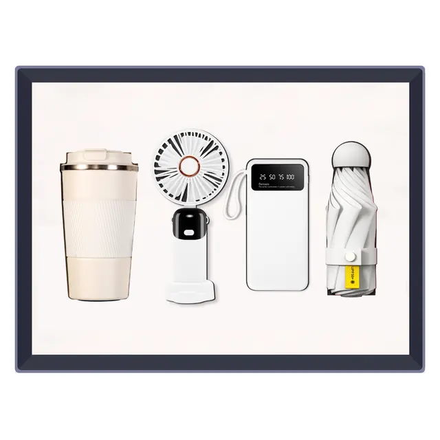 Temperature display แก้วกาแฟ พร้อม Fan พร้อม พาวเวอร์แบงก์ พร้อม Manual ร่มพับ