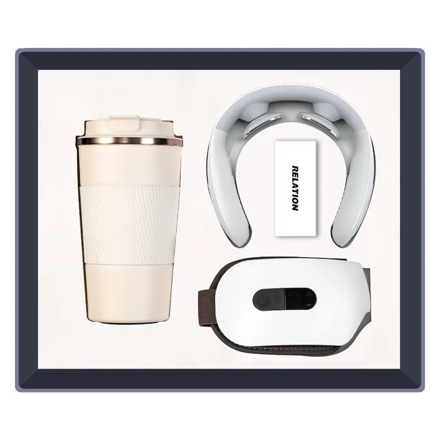 Temperature display แก้วกาแฟ พร้อม เครื่องนวดคอ พร้อม Eye massager