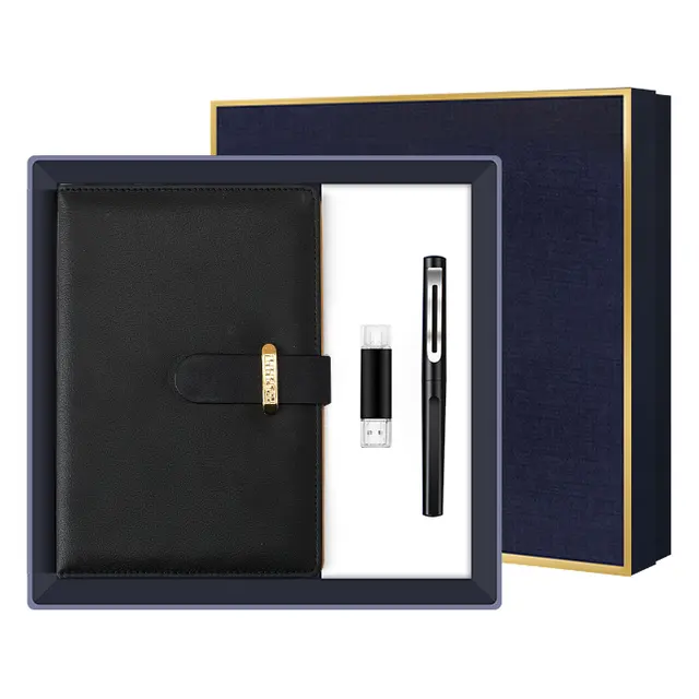 A5 gold loop สมุดโน้ต พร้อม ปากกา พร้อม แฟลชไดรฟ์ USB