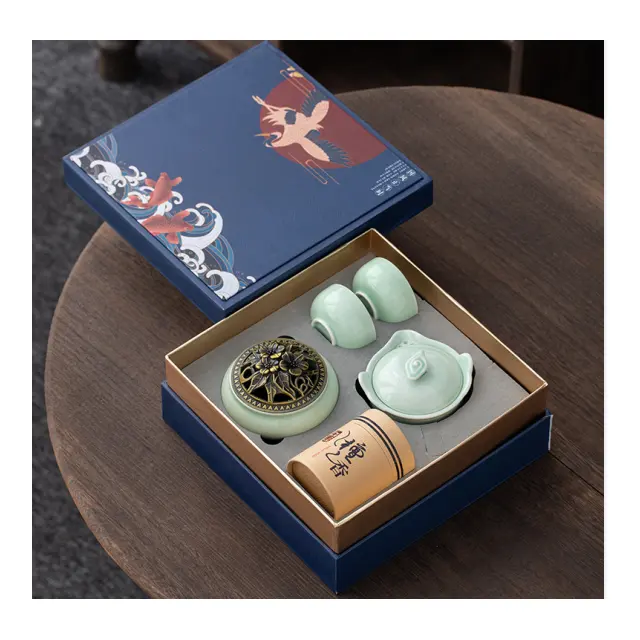 Ceramic teapot พร้อม teacup 5 pcs ชุดของขวัญ