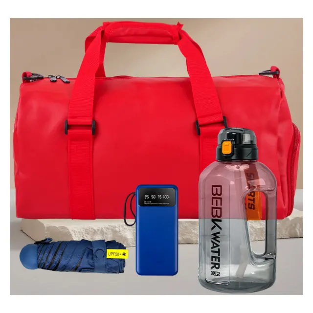 Sports bag พร้อม ร่มพับ พร้อม พาวเวอร์แบงก์ พร้อม sports กระบอกน้ำ