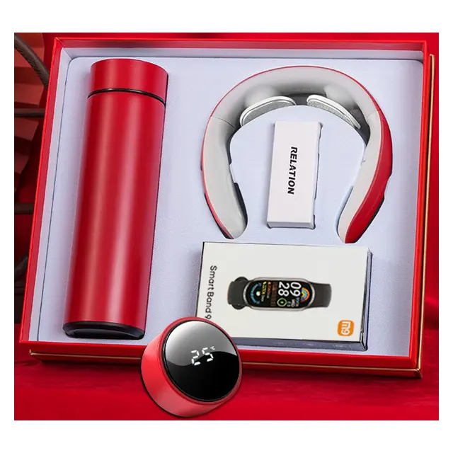 Temperature display แก้วเก็บอุณหภูมิ พร้อม F6 basic model Neck massage พร้อม สมาร์ตแบนด์