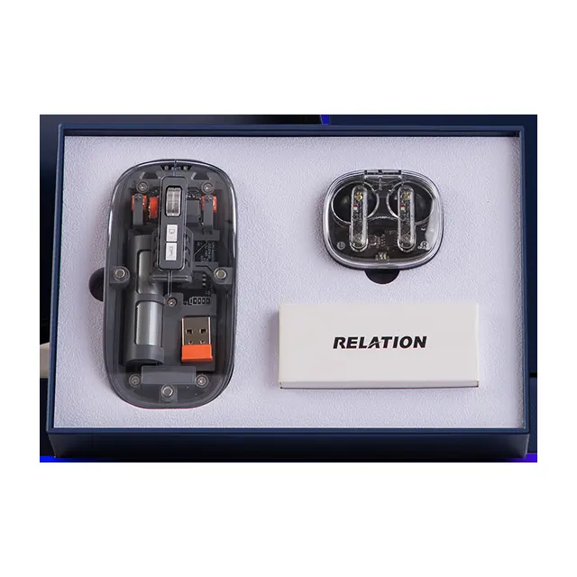 Wireless mouse พร้อม wireless หูฟังไร้สาย พร้อม charging cable