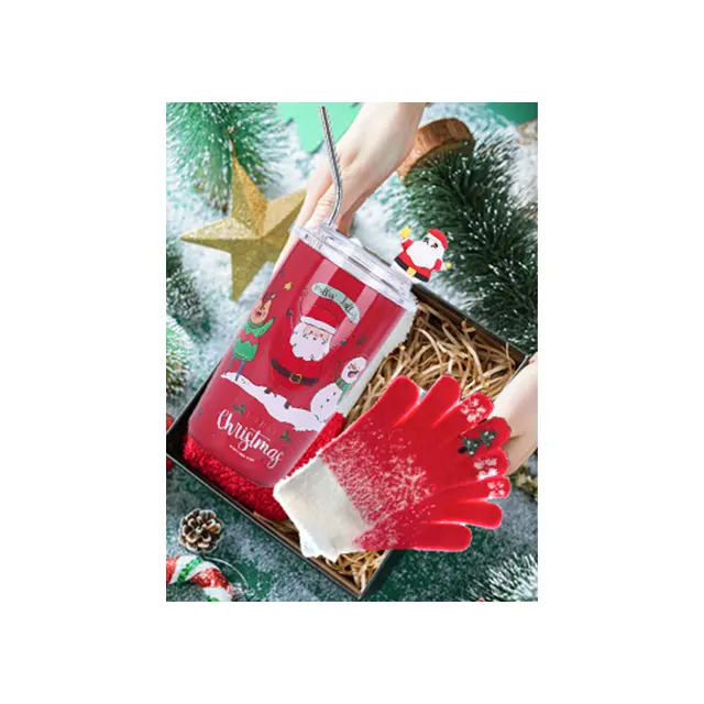 Merry Christmas: แก้วมัค พร้อม glove
