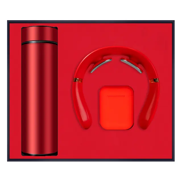Temperature display แก้วเก็บอุณหภูมิ พร้อม เครื่องนวดคอ พร้อม wireless earphone