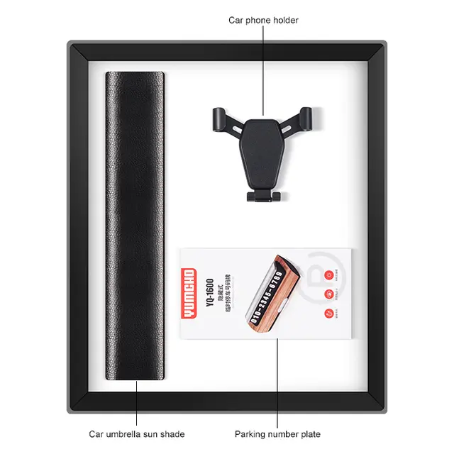 Car sunshade ร่มพับ พร้อม Car phone holder พร้อม Parking number plate