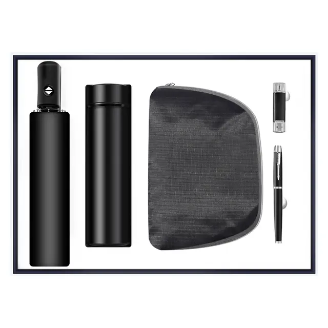 ร่มพับ พร้อม vacuum กระบอกน้ำเก็บอุณหภูมิ พร้อม backpack พร้อม แฟลชไดรฟ์ USB พร้อม ปากกา