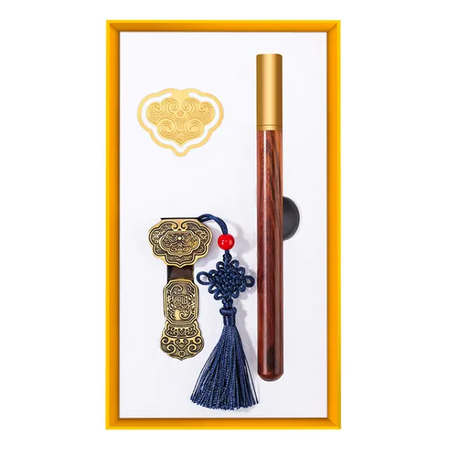 Auspicious cloud bookmark พร้อม "Ruyi" shape แฟลชไดรฟ์ USB พร้อม ปากกา