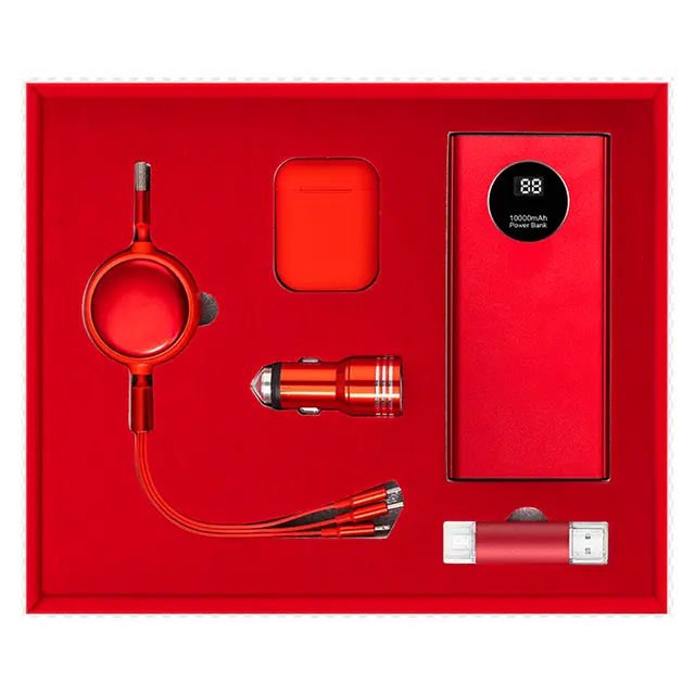 USB cable พร้อม wireless หูฟังไร้สาย พร้อม car charger พร้อม แฟลชไดรฟ์ USB พร้อม พาวเวอร์แบงก์ ชุดของขวัญ