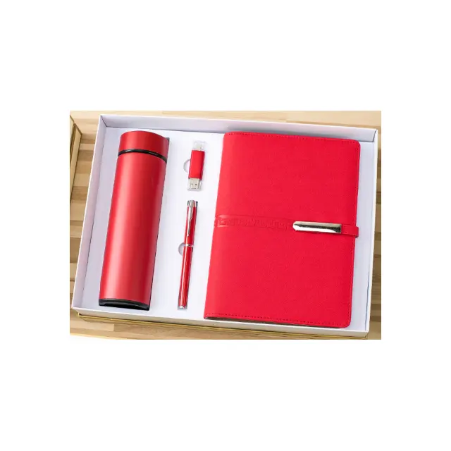 A5 loose leaf สมุดโน้ต พร้อม ปากกา พร้อม แฟลชไดรฟ์ USB พร้อม Vacuum กระบอกน้ำเก็บอุณหภูมิ