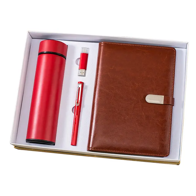 แก้วเก็บอุณหภูมิ พร้อม แฟลชไดรฟ์ USB พร้อม ปากกา พร้อม A5 loose leaf สมุดโน้ต