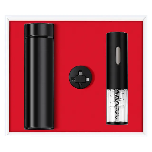 Temperature display vacuum กระบอกน้ำเก็บอุณหภูมิ พร้อม USB cable พร้อม electric wine กระบอกน้ำ oปากกาer