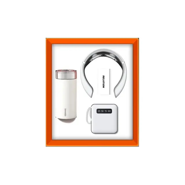 Vacuum กระบอกน้ำเก็บอุณหภูมิ พร้อม เครื่องนวดคอ พร้อม พาวเวอร์แบงก์