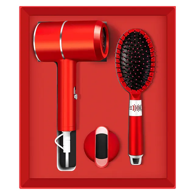 Hair dryer with concentrator nozzle พร้อม air cushion comb