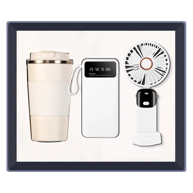 Temperature display แก้วกาแฟ พร้อม พาวเวอร์แบงก์ พร้อม Fan