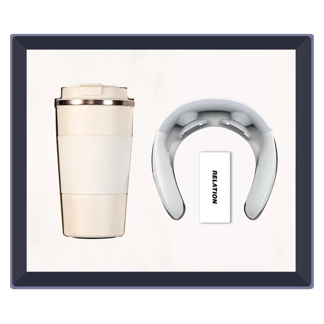 Temperature display แก้วกาแฟ พร้อม เครื่องนวดคอ