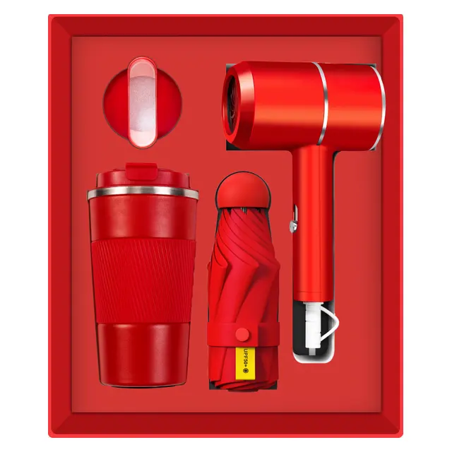 Temperature display แก้วกาแฟ พร้อม ร่มพับ พร้อม Hair dryer