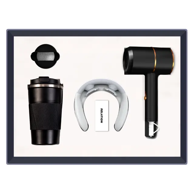 Temperature display แก้วกาแฟ พร้อม เครื่องนวดคอ พร้อม Hair dryer