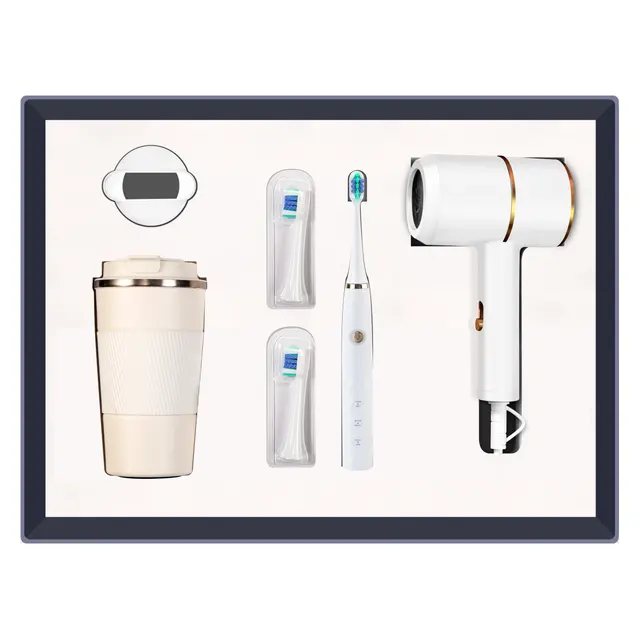 Temperature display แก้วกาแฟ พร้อม Electric toothbrush พร้อม Hair dryer