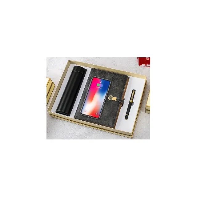 Wireless charging พาวเวอร์แบงก์ สมุดโน้ต พร้อม vacuum กระบอกน้ำเก็บอุณหภูมิ พร้อม sign ปากกา