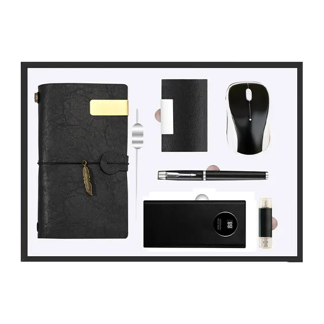 Accout สมุดโน้ต พร้อม bookmark พร้อม name card holder พร้อม mouse พร้อม sign ปากกา พร้อม พาวเวอร์แบงก์ พร้อม แฟลชไดรฟ์ USB