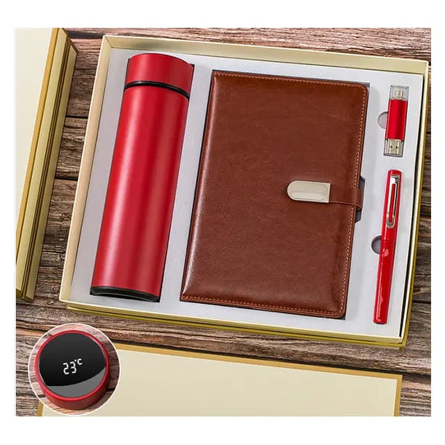 แก้วเก็บอุณหภูมิ พร้อม แฟลชไดรฟ์ USB พร้อม ปากกา พร้อม A5 plain สมุดโน้ต