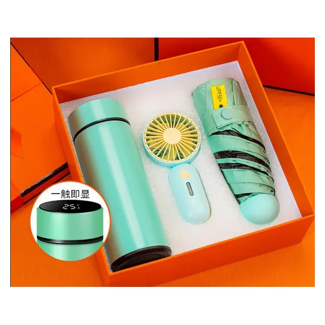 แก้วเก็บอุณหภูมิ พร้อม Mini fan พร้อม ร่มพับ