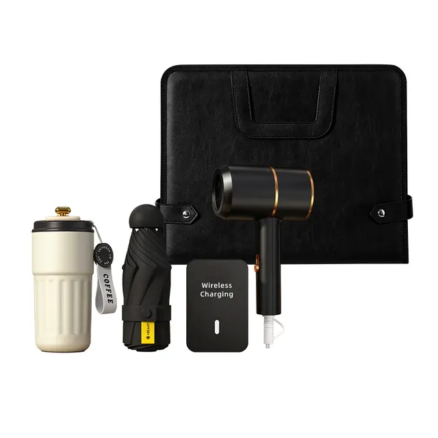 Organizer Bag พร้อม ร่มพับ พร้อม แก้วกาแฟ พร้อม พาวเวอร์แบงก์ พร้อม Hair dryer