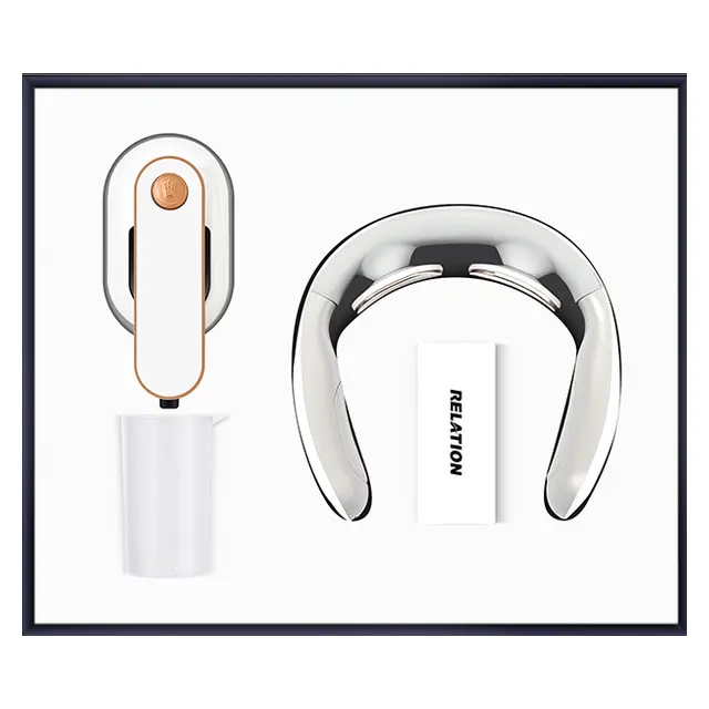 Portable clothes steamer พร้อม Neck massage