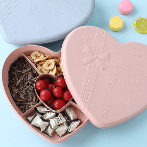 EcoFriendly-กล่องใส่อาหารรูปหัวใจมีฝาปิด