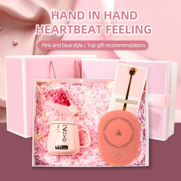 ชุดแก้วเซรามิคพร้อมถาด Heating Pad (ทำความร้อน) + ร่มพับอัตโนมัติ + เครื่องนวดคอ + พัดลม + สบู่ดอกไม้ ในกล่องของขวัญพรีเมี่ยมและถุงพร้อมสกรีน   Model : TWR01-9 - Image 6