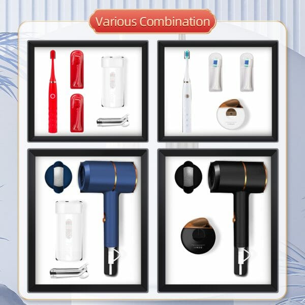 ชุดแปรงสีฟันไฟฟ้า + เครื่องทำความสะอาดภายในช่องปาก ในกล่องของขวัญพรีเมี่ยมและถุงพร้อมสกรีน Model: TDS07-2 - Image 7