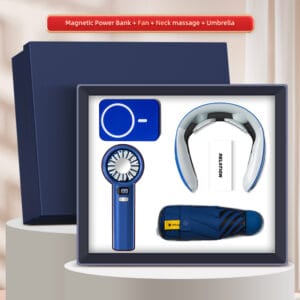 ชุดของขวัญพรีเมียม Power Bank + พัดลมพกพา + เครื่องนวดคอ + ร่มพับพรีเมี่ยม Model : TFS15-4