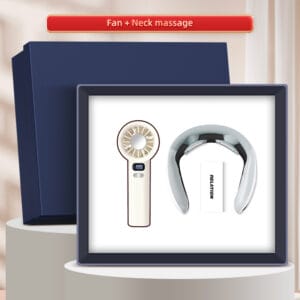 ชุดของขวัญพรีเมี่ยมพัดลมพกพา + เครื่องนวดคอ Model : TFS19-2